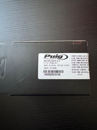 Alzas para elevar Manillar Puig Negras 20mm