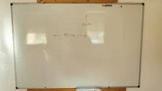 Pizarra blanca magnética 150x100 cm
