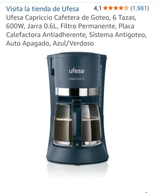 Cafetera Ufesa Capriccio 6