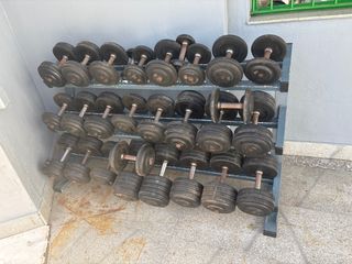 Set completo di manubri per palestra