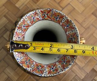 Gran jarrón chino con plato