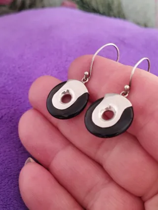 Pendientes Plata Ley y Ónix