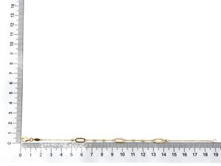 E1802007-15 Pulsera Oro 18k Eslabones y Bolitas