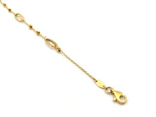 E1802007-15 Pulsera Oro 18k Eslabones y Bolitas