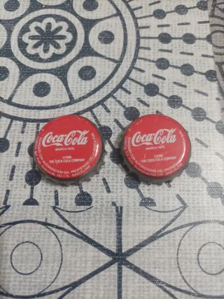 Chapas Coca-Cola Goool Messi y Ronaldinho 2005