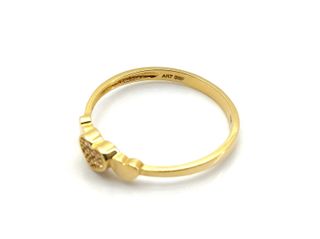 E1802007-56 Anillo Oro 18k Corazones Circonitas