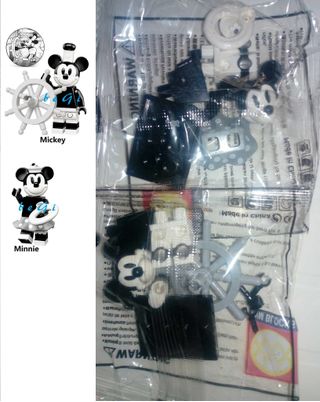 2 minifigure Minnie Mickey Mouse Steam B tipo Lego