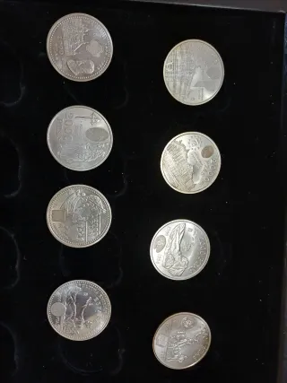 Colección 8 Monedas 2000 Pesetas Plata