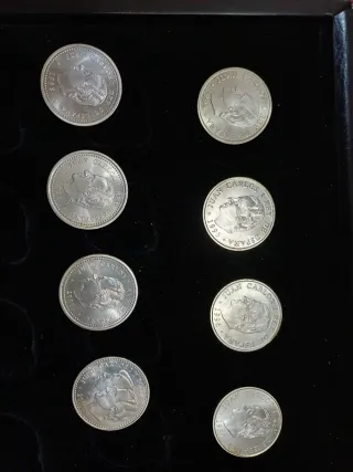 Colección 8 Monedas 2000 Pesetas Plata