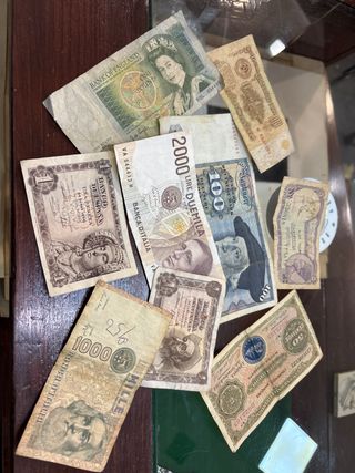 Lotes de Billetes Antiguos Varios Países