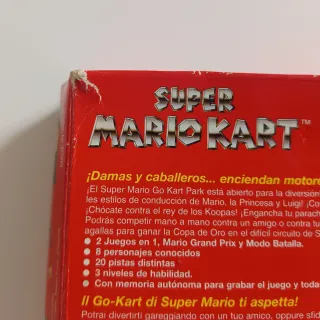 Super Mario Kart SNES PAL - Caja y Cartucho