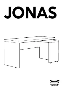 Escritorio con mesa auxiliar extraíble. JONAS Ikea