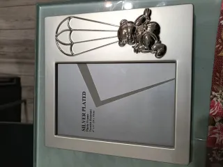 Portafoto Argentato Orsetto Paracadute