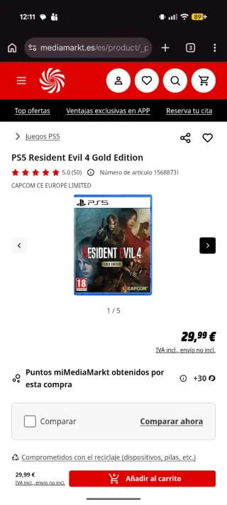 Resident Evil 4 Gold Edition PS5