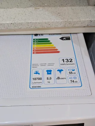 Lavadora LG 8kg A+++ Direct Drive