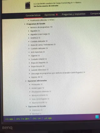 Lavadora LG 8kg A+++ Direct Drive