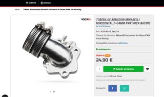 Carburador 21 PWK Keihin con tobera voca
