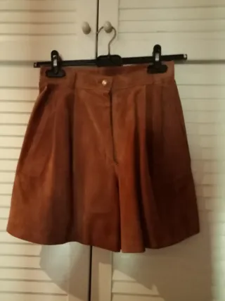 Falda pantalón ante marrón vintage