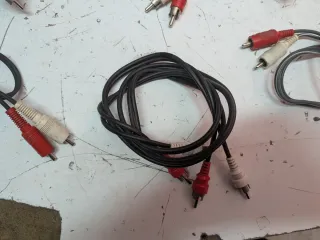 Lotto 7 Cavi Per Stereo RCA Hi-fi Vintage Funziona