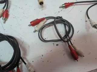 Lotto 7 Cavi Per Stereo RCA Hi-fi Vintage Funziona