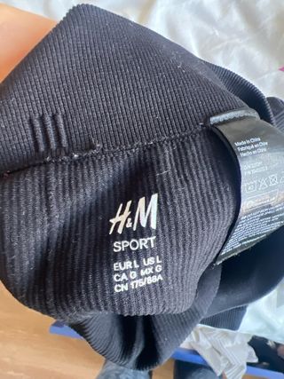 Leggings cortos deportivos negros del hym