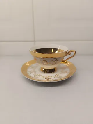 Chávena café e pires Vista Alegre antiga Porcelana