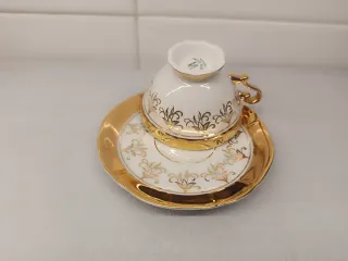 Chávena café e pires Vista Alegre antiga Porcelana