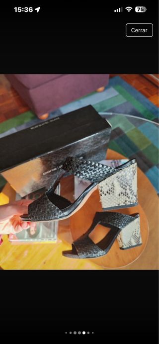 Pons Quintana Sandalias Tacón Serpiente