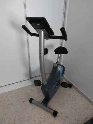 Bicicleta Estática Gris y Negra