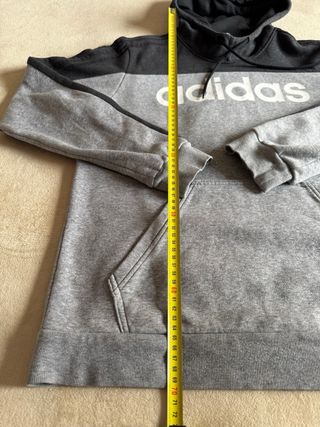 Sudadera Adidas Gris y Negra con Capucha