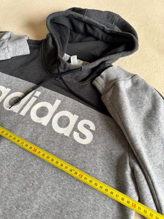 Sudadera Adidas Gris y Negra con Capucha