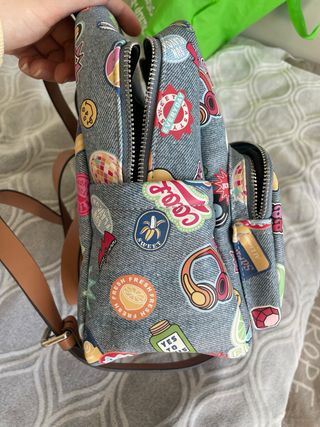 Mini mochila vaquera con parches