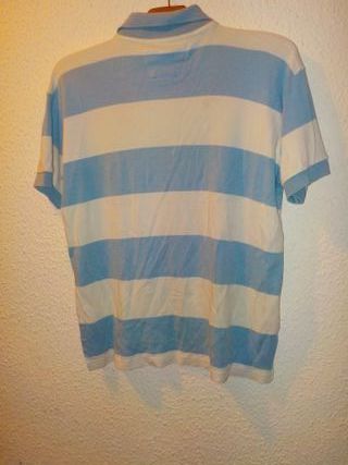 Polo Tommy Hilfiger Rayas Azul Claro Talla XL