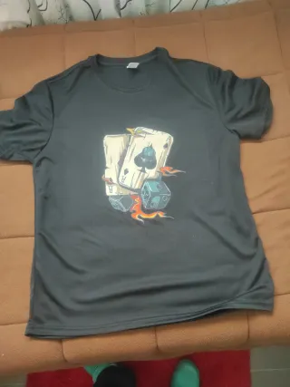 Camiseta Estampada Cartas y Dados Talla L