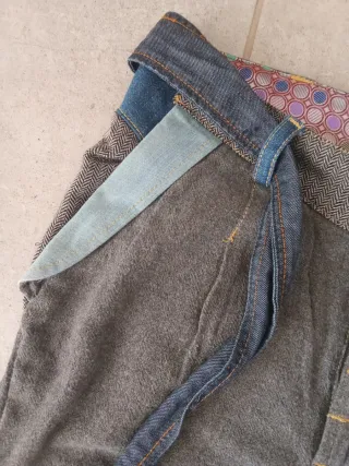 Pantalones Desigual Mezcla Tejidos