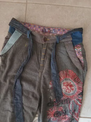 Pantalones Desigual Mezcla Tejidos