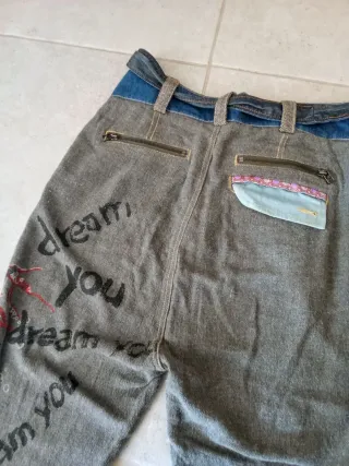 Pantalones Desigual Mezcla Tejidos