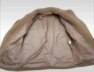 Giaccone donna pellicciotto rasato beige