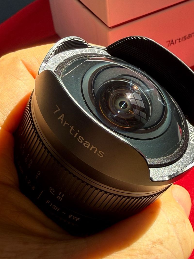 Fisheye 7 Artisans 7.5mm f/2.8 MFT OJO DE PEZ. afbeelding 2