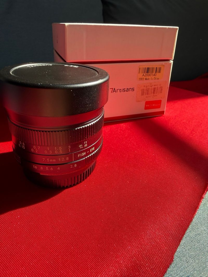 Fisheye 7 Artisans 7.5mm f/2.8 MFT OJO DE PEZ. afbeelding 4