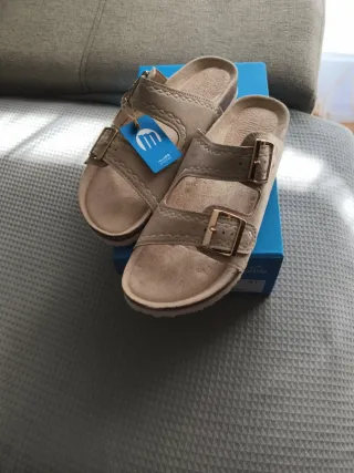 Sandalias Mustang Beige Talla 41 Mujer