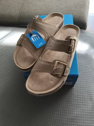 Sandalias Mustang Beige Talla 41 Mujer