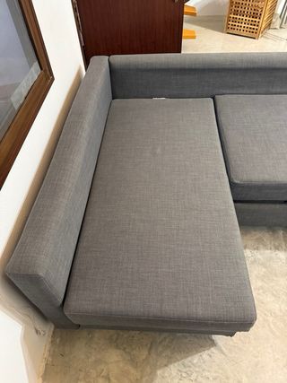 Sofá cama chaise longue gris