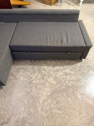 Sofá cama chaise longue gris
