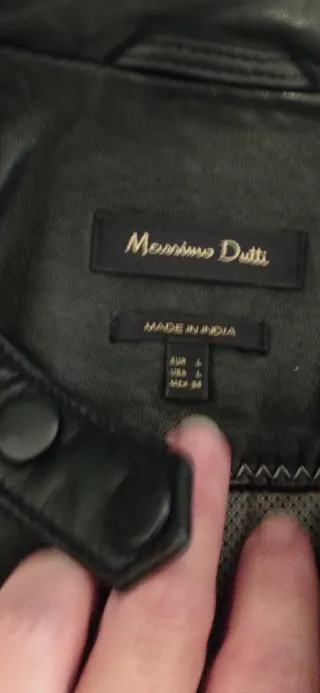 Chaqueta de piel napa negra