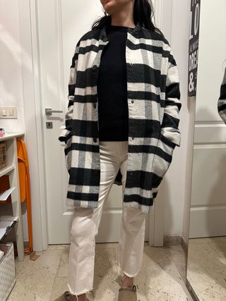 Cappotto donna Mango a quadri taglia S