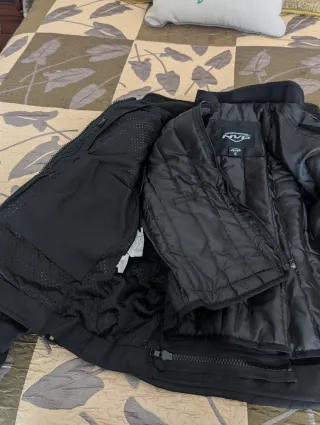 Chaqueta Moto Mujer Negra y Rosa