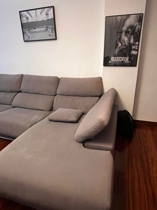 Sofá chaise longue Gris