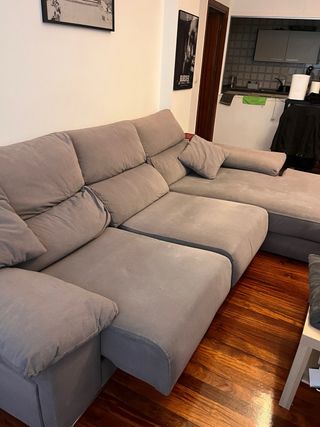 Sofá chaise longue Gris