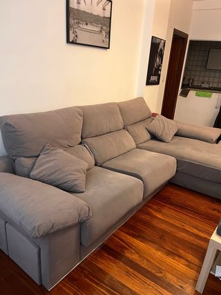 Sofá chaise longue Gris